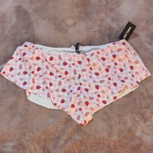Hot Topic Pink Strawberry Pattern Swim Shorts